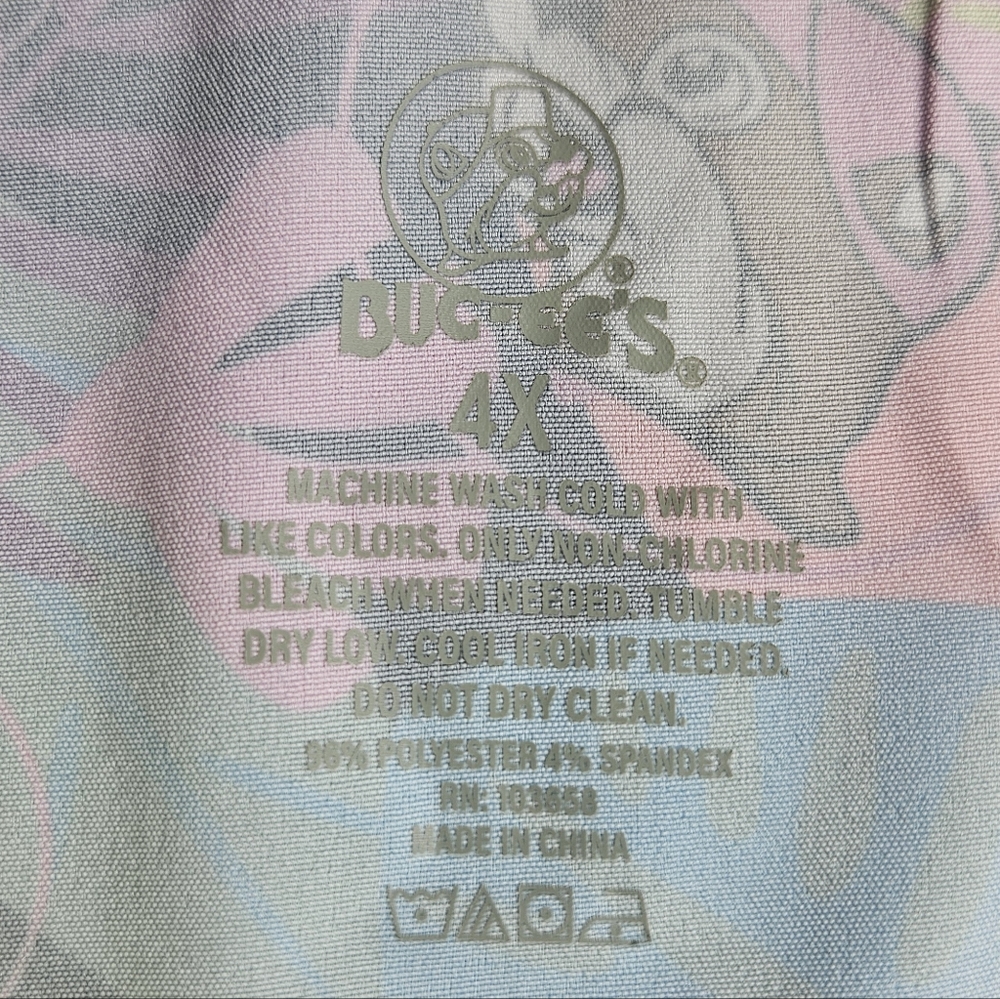 Buc-ee's Neon Tropical Camper Print Hawaiian Button Front Shirt Men's 4X NWOT - Picture 8 of 8